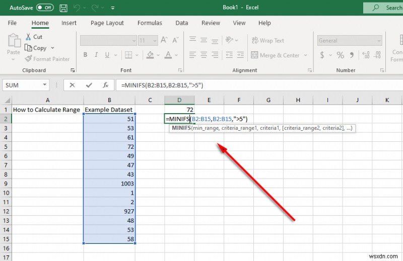 Excel में रेंज कैसे खोजें और गणना कैसे करें