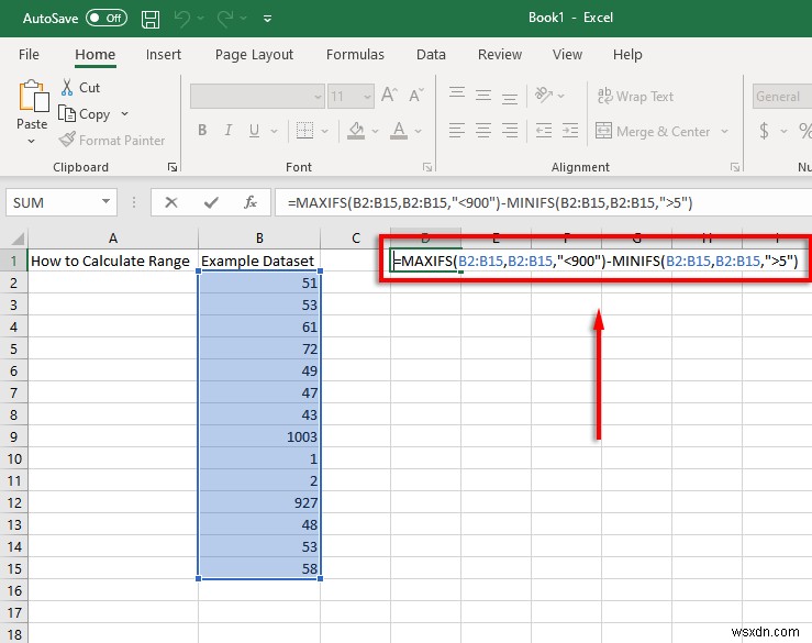 Excel में रेंज कैसे खोजें और गणना कैसे करें