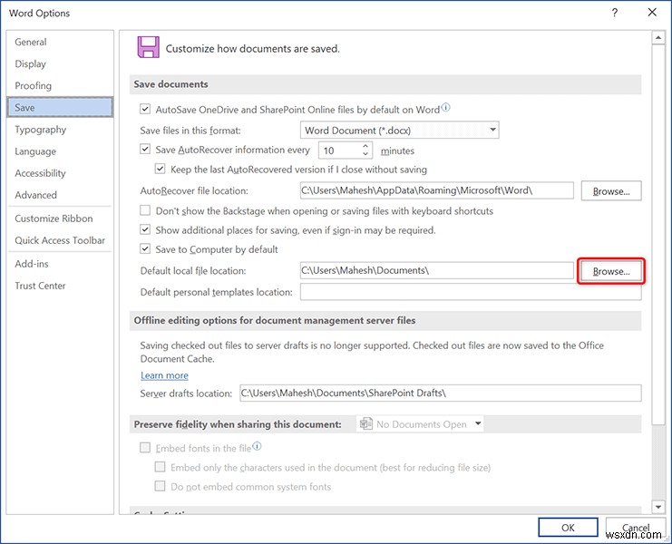 ऑफिस दस्तावेज़ों को डिफ़ॉल्ट रूप से स्थानीय कंप्यूटर पर कैसे सहेजें