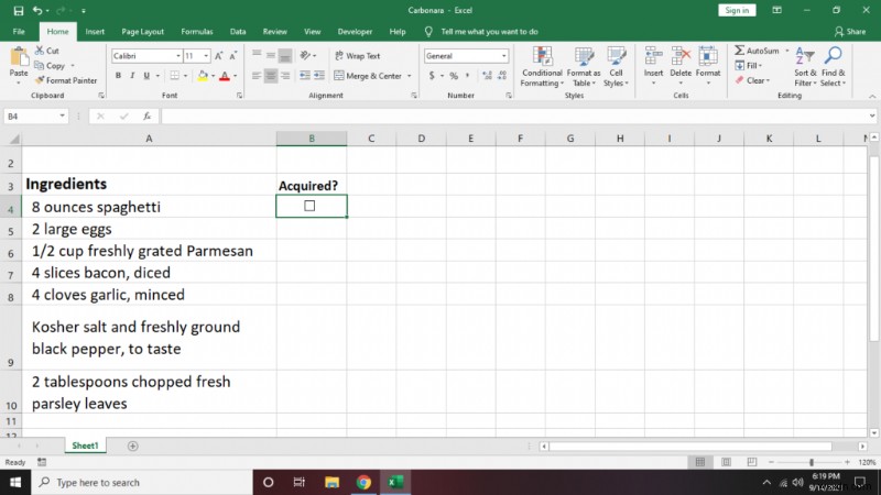 Excel में चेकलिस्ट कैसे बनाएं