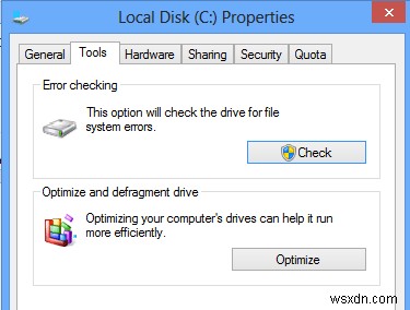 विंडोज 8/10 में डिस्क और सिस्टम फाइलों की जांच करें 