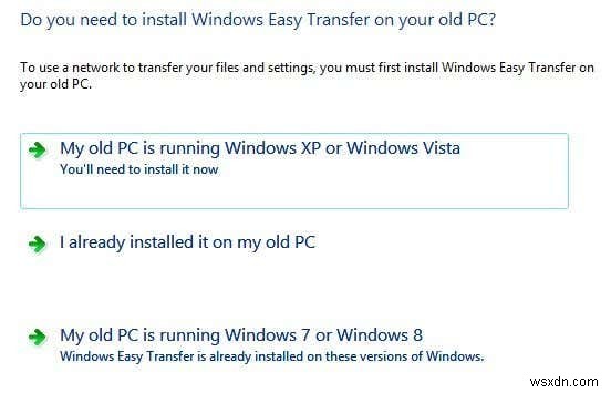 Windows आसान स्थानांतरण का उपयोग करके Windows XP, Vista, 7 या 8 से Windows 10 में फ़ाइलें स्थानांतरित करें 