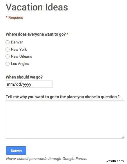 Google डॉक्स का उपयोग करके मुफ्त में ऑनलाइन सर्वेक्षण कैसे बनाएं