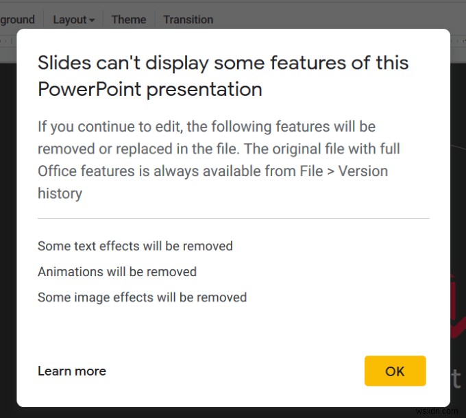 PowerPoint प्रस्तुति को Google स्लाइड में कैसे बदलें