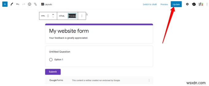 Google फ़ॉर्म को अपनी वेबसाइट पर कैसे एम्बेड करें