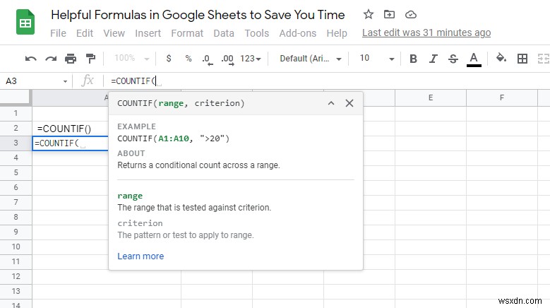समय बचाने के लिए Google पत्रक में 10 उपयोगी सूत्र