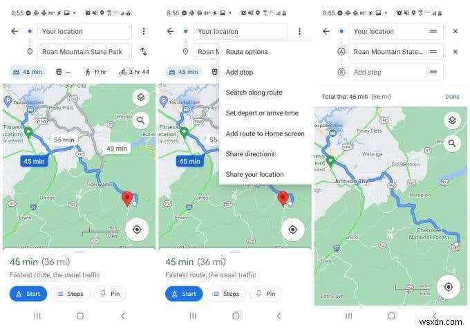 Google मानचित्र में एकाधिक स्टॉप का उपयोग कैसे करें
