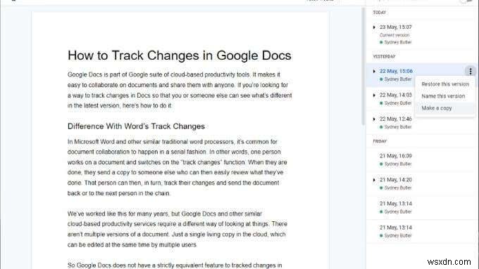 Google डॉक्स में परिवर्तनों को कैसे ट्रैक करें