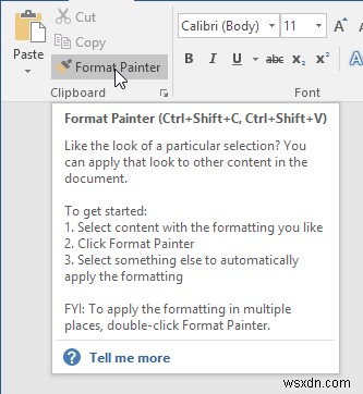 फ़ॉर्मेटिंग को कॉपी और पेस्ट करने के लिए वर्ड में फ़ॉर्मेट पेंटर का उपयोग करें