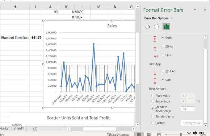 Excel में एरर बार्स कैसे जोड़ें