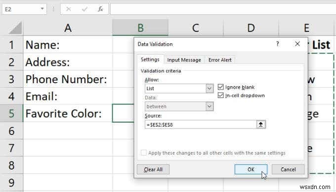 Excel में ड्रॉप डाउन लिस्ट कैसे बनाएं