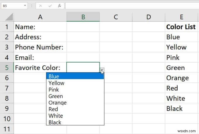 Excel में ड्रॉप डाउन लिस्ट कैसे बनाएं