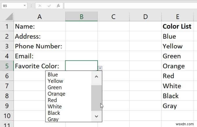 Excel में ड्रॉप डाउन लिस्ट कैसे बनाएं