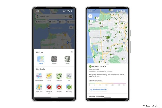 Google मानचित्र का उपयोग करके अपनी वायु गुणवत्ता की जांच कैसे करें
