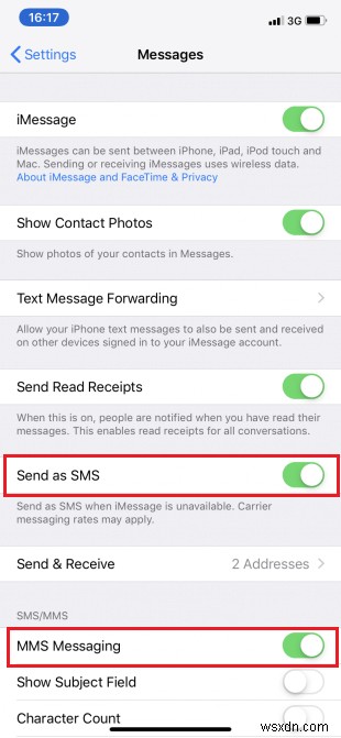फिक्स iPhone एसएमएस संदेश नहीं भेज सकता 