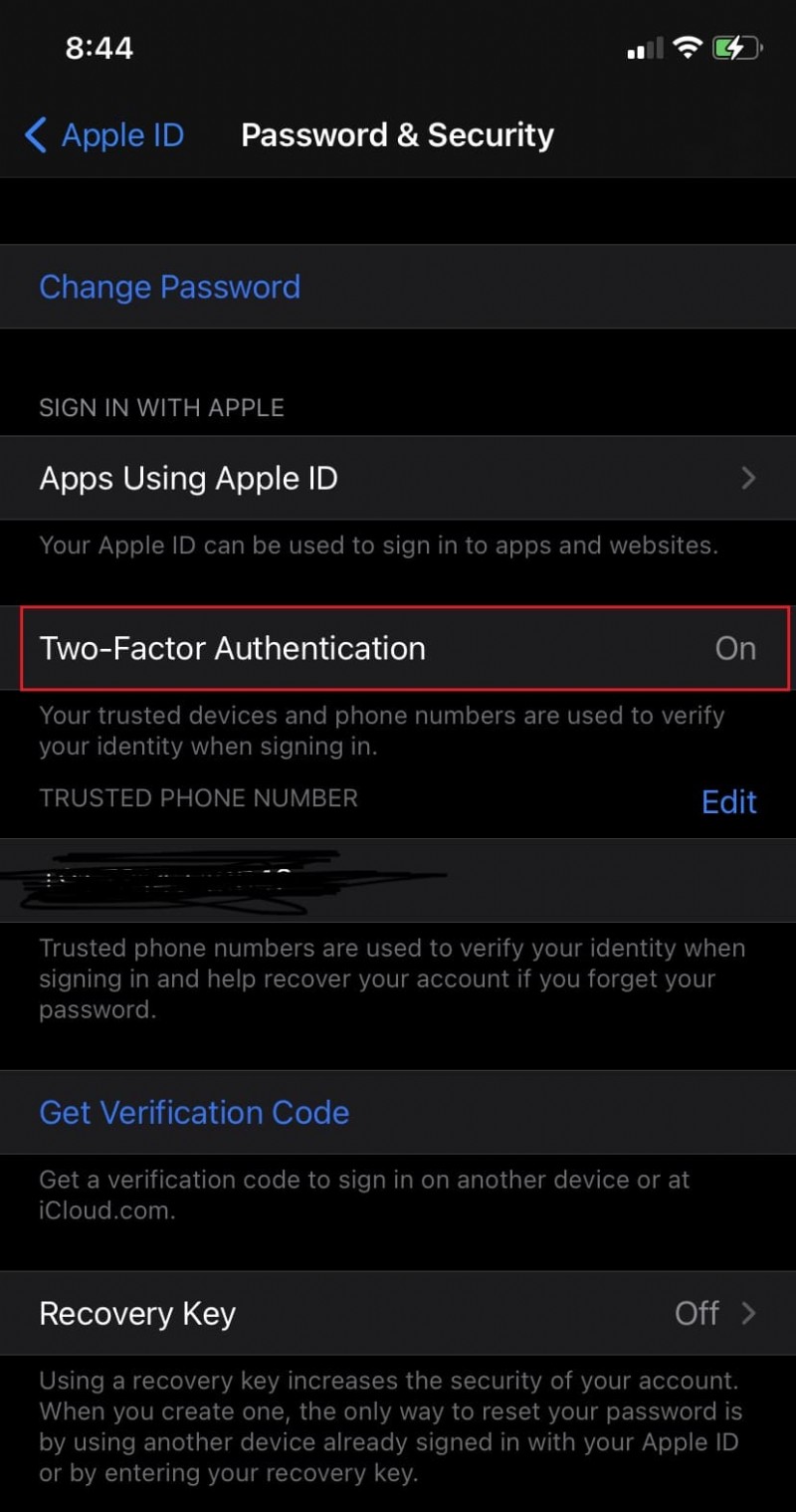 Apple ID टू फैक्टर ऑथेंटिकेशन