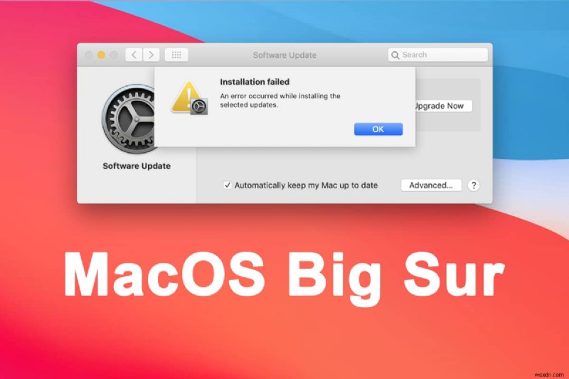 MacOS बिग सुर इंस्टालेशन विफल त्रुटि को ठीक करें