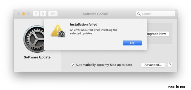 macOS इंस्टालेशन विफल त्रुटि को कैसे ठीक करें