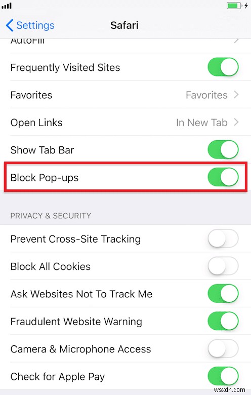 IPhone पर सफारी पर पॉप-अप को कैसे निष्क्रिय करें 
