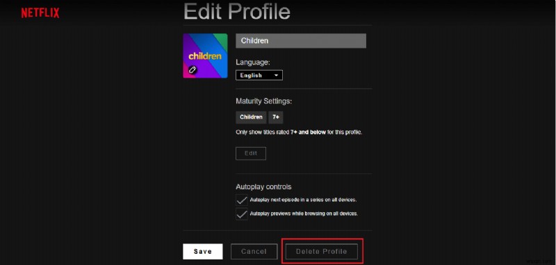 Netflix Profile कैसे Delete करें