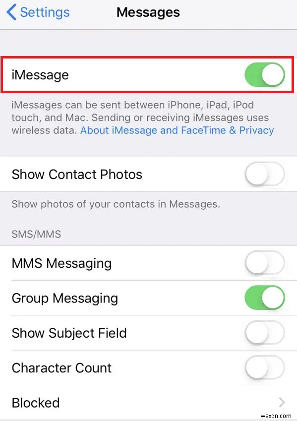 इस संदेश को भेजने के लिए iMessage को सक्षम करने की आवश्यकता को ठीक करें