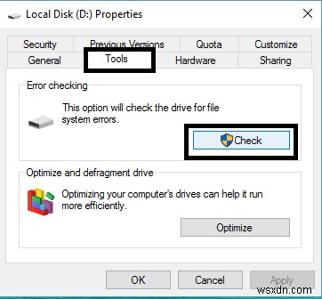 चेक डिस्क उपयोगिता (CHKDSK) के साथ फ़ाइल सिस्टम त्रुटियों को ठीक करें 