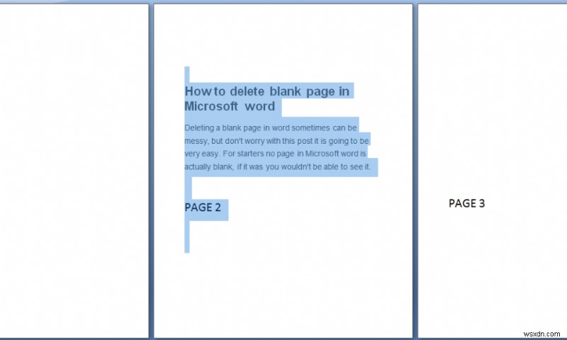 माइक्रोसॉफ्ट वर्ड में ब्लैंक पेज कैसे डिलीट करें 