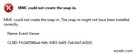 एमएमसी को कैसे ठीक करें स्नैप-इन नहीं बना सका 