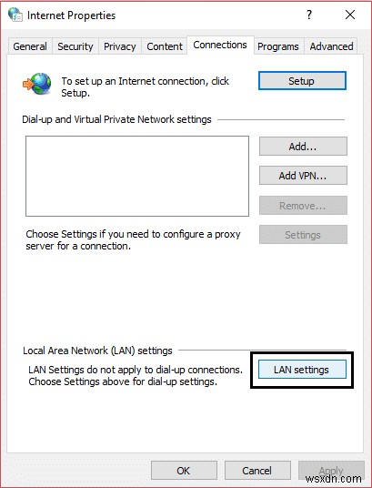 Windows 10 में प्रॉक्सी सर्वर से कनेक्ट करने में असमर्थ ठीक करें 