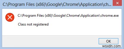 विंडोज 10 में क्लास नॉट रजिस्टर्ड एरर को ठीक करें 