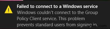 Windows सेवा से कनेक्ट करने में विफल को कैसे ठीक करें 