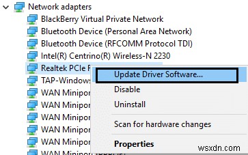 Realtek PCIe GBE फैमिली कंट्रोलर एडेप्टर को ठीक करें ड्राइवर समस्या का सामना कर रहा है 