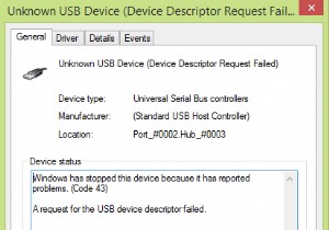 फिक्स USB डिवाइस नॉट रिकॉग्निड एरर कोड 43 