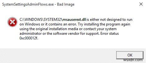 Windows 10 पर SystemSettingsAdminFlows त्रुटियाँ ठीक करें 