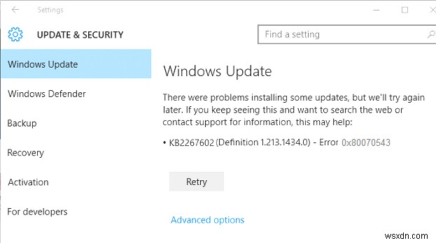 0x80070543 त्रुटि के साथ Windows अद्यतन विफल को ठीक करें 
