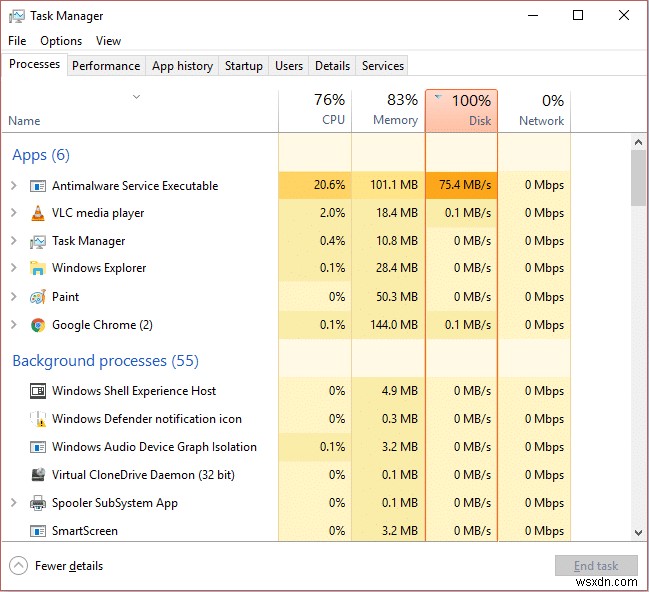 एंटीमैलवेयर सेवा निष्पादन योग्य उच्च CPU उपयोग [हल किया गया] 