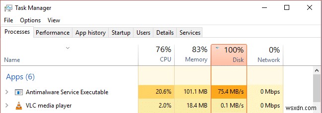 एंटीमैलवेयर सेवा निष्पादन योग्य उच्च CPU उपयोग [हल किया गया] 