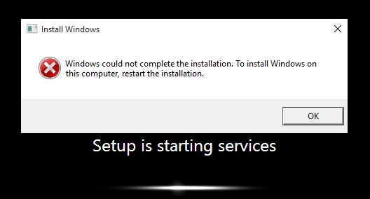 फिक्स विंडोज इंस्टॉलेशन को पूरा नहीं कर सका [हल किया गया]