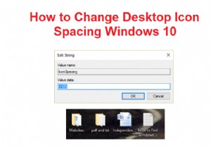 विंडोज 10 में डेस्कटॉप आइकन स्पेसिंग कैसे बदलें 