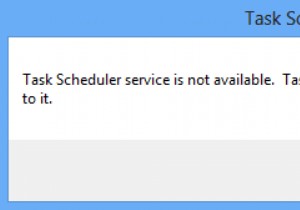 फिक्स टास्क शेड्यूलर सेवा उपलब्ध नहीं है त्रुटि