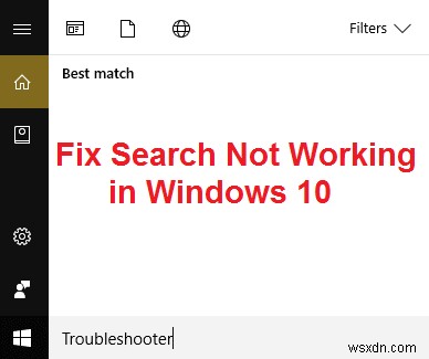 फिक्स सर्च विंडोज 10 में काम नहीं कर रहा है 