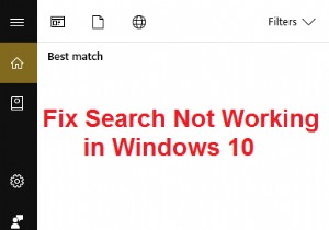 फिक्स सर्च विंडोज 10 में काम नहीं कर रहा है 