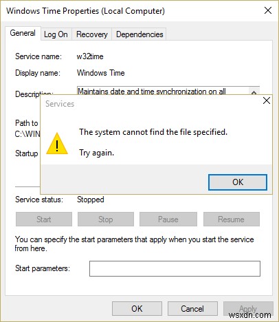 फिक्स विंडोज टाइम सर्विस अपने आप शुरू नहीं होती है