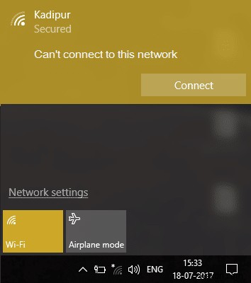 फिक्स विंडोज इस नेटवर्क त्रुटि से कनेक्ट नहीं हो सकता 