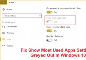 फिक्स शो सबसे अधिक इस्तेमाल किए जाने वाले ऐप्स सेटिंग को विंडोज 10 . में धूसर कर दिया गया है 