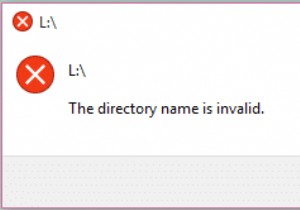 निर्देशिका का नाम अमान्य त्रुटि है [हल किया गया] 
