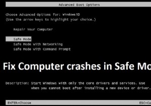 सुरक्षित मोड में कंप्यूटर क्रैश को ठीक करें 
