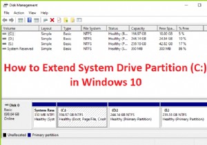 Windows 10 में सिस्टम ड्राइव पार्टीशन (C:) को कैसे बढ़ाएं