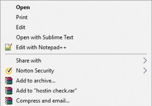 फिक्स मिसिंग ओपन विथ ऑप्शन राइट-क्लिक कॉन्टेक्स्ट मेन्यू 