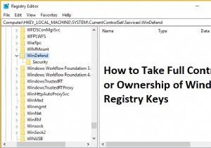 Windows रजिस्ट्री कुंजियों का पूर्ण नियंत्रण या स्वामित्व कैसे लें 